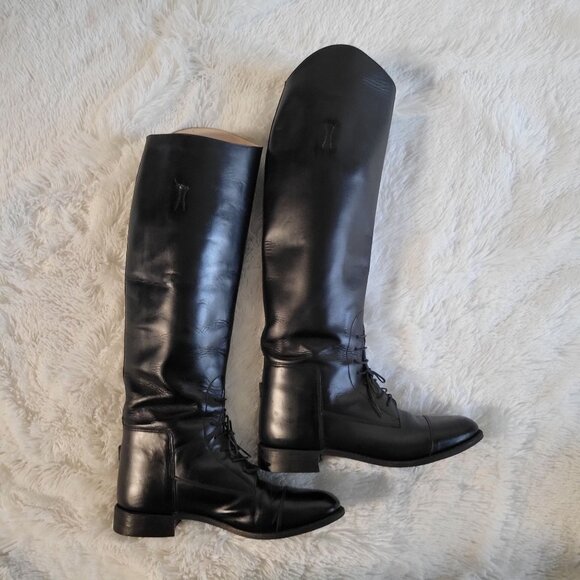 EFFINGHAM Bond Co. 200M Black Leather Equestrian Riding Boots Size 8.5 WC - Picture 10 of 13